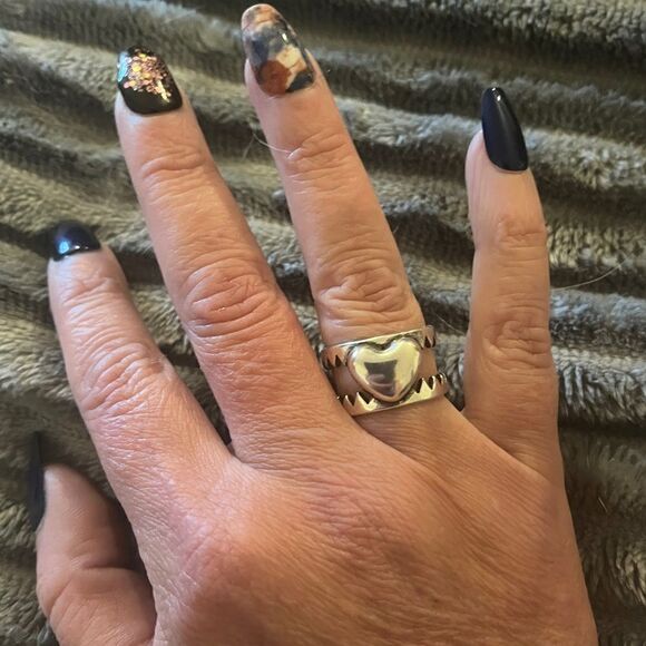 The Love is a Double Edged Sword ring in 925 silver - Picture 8 of 11